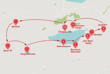 8 Days Across Kyrgyz Lakes & Valleys