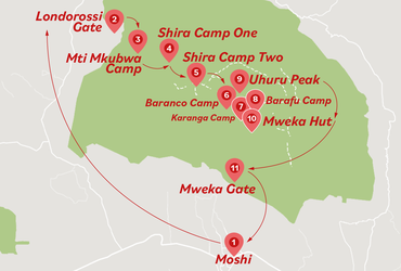 10 Days Mt Kilimanjaro Trekking–Lemosho Route