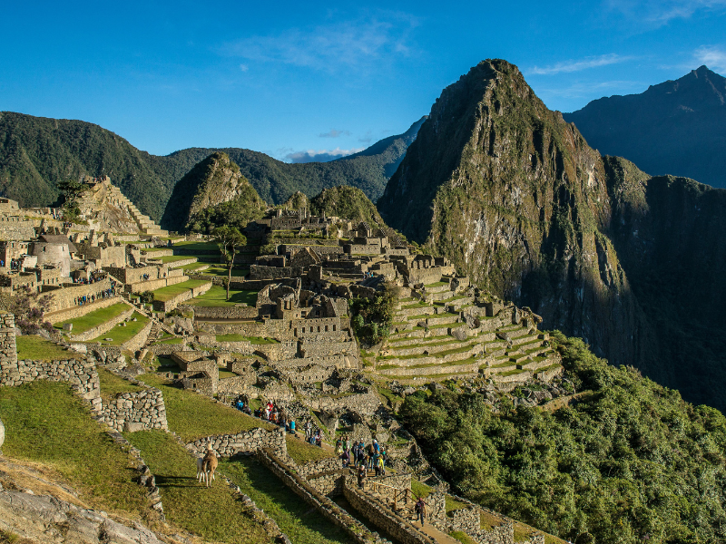 People Traveling at Machu Picchu